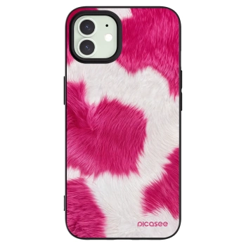 Picasee husă neagră din silicon pentru Apple iPhone 12 - Pink Moo