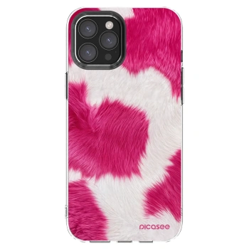 Picasee husă transparentă din silicon pentru Apple iPhone 12 Pro Max - Pink Moo