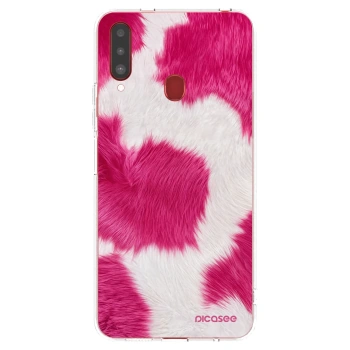 Picasee husă transparentă din silicon pentru Samsung Galaxy A20s - Pink Moo