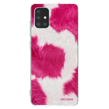 Picasee husă transparentă din silicon pentru Samsung Galaxy M51 M515F - Pink Moo