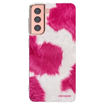Picasee husă transparentă din silicon pentru Samsung Galaxy S21 5G G991B - Pink Moo