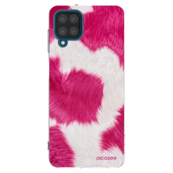 Picasee husă transparentă din silicon pentru Samsung Galaxy A12 A125F - Pink Moo