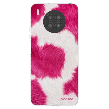 Picasee husă transparentă din silicon pentru Huawei Nova 8i - Pink Moo