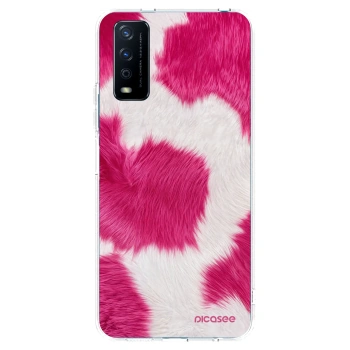Picasee husă transparentă din silicon pentru Vivo Y11s - Pink Moo