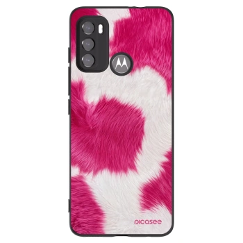 Picasee husă neagră din silicon pentru Motorola Moto G60 - Pink Moo