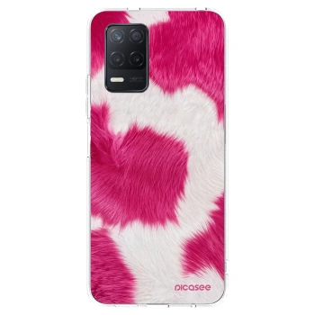 Picasee husă transparentă din silicon pentru Realme 8 5G - Pink Moo