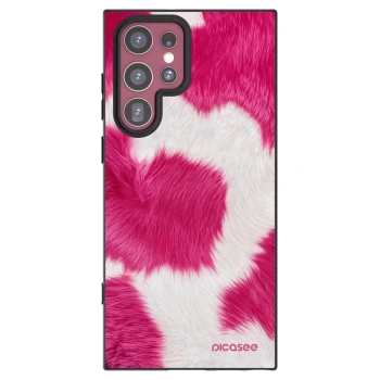 Picasee husă neagră din silicon pentru Samsung Galaxy S22 Ultra 5G - Pink Moo