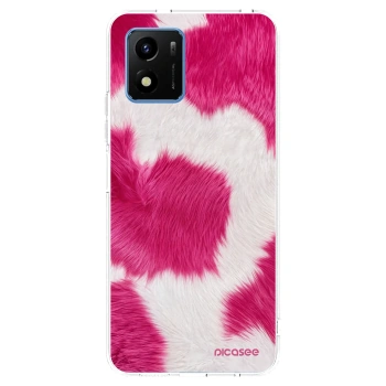 Picasee husă transparentă din silicon pentru Vivo Y01 - Pink Moo