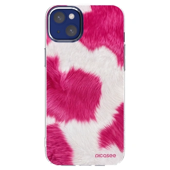 Picasee husă transparentă din silicon pentru Apple iPhone 14 Plus - Pink Moo