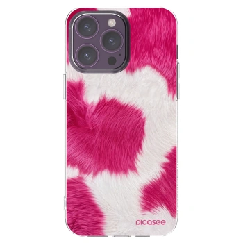 Picasee husă transparentă din silicon pentru Apple iPhone 14 Pro Max - Pink Moo