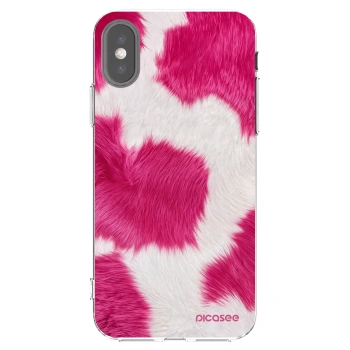 Picasee husă transparentă din silicon pentru Apple iPhone X/XS - Pink Moo