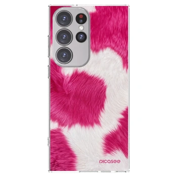 Picasee husă transparentă din silicon pentru Samsung Galaxy S23 Ultra 5G - Pink Moo