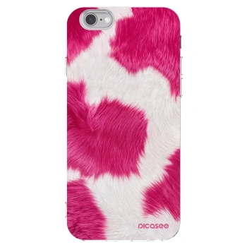 Picasee husă transparentă din silicon pentru Apple iPhone 6/6S - Pink Moo