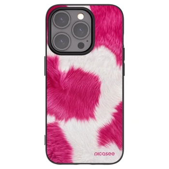 Picasee husă neagră din silicon pentru Apple iPhone 15 Pro - Pink Moo