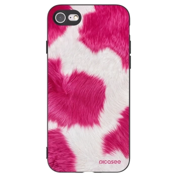Picasee husă neagră din silicon pentru Apple iPhone 8 - Pink Moo