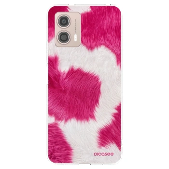 Picasee husă transparentă din silicon pentru Motorola Moto G53 5G - Pink Moo