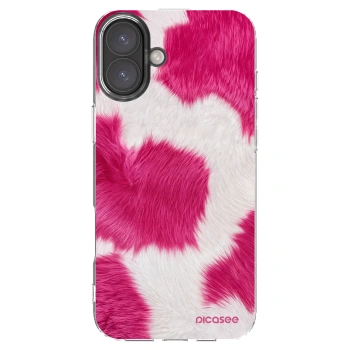 Picasee husă transparentă din silicon pentru Apple iPhone 16 Plus - Pink Moo