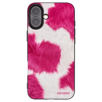 Picasee husă neagră din silicon pentru Apple iPhone 16 Plus - Pink Moo