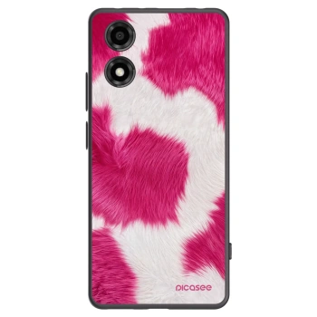 Picasee husă neagră din silicon pentru Motorola Moto E14 - Pink Moo