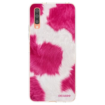 Picasee husă transparentă din silicon pentru Samsung Galaxy A70 A705F - Pink Moo