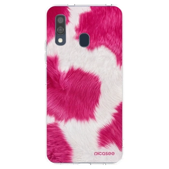 Picasee husă transparentă din silicon pentru Samsung Galaxy A40 A405F - Pink Moo