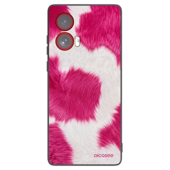 Picasee husă neagră din silicon pentru Motorola Edge 50 Fusion - Pink Moo
