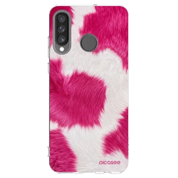 Picasee husă transparentă din silicon pentru Huawei P30 Lite - Pink Moo