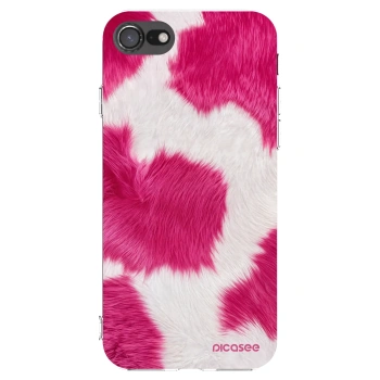 Picasee husă transparentă din silicon pentru Apple iPhone 8 - Pink Moo