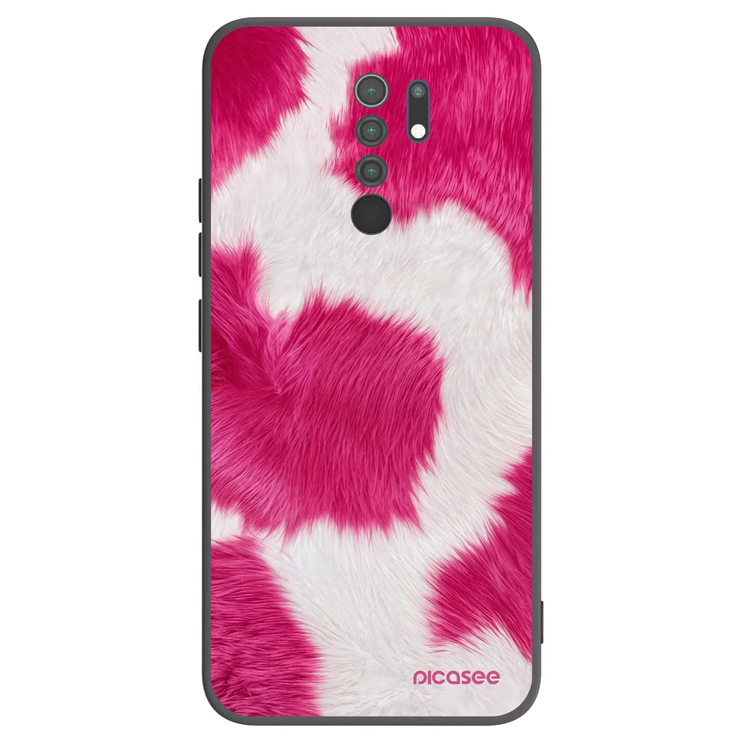 Picasee husă neagră din silicon pentru Xiaomi Redmi 9 - Pink Moo