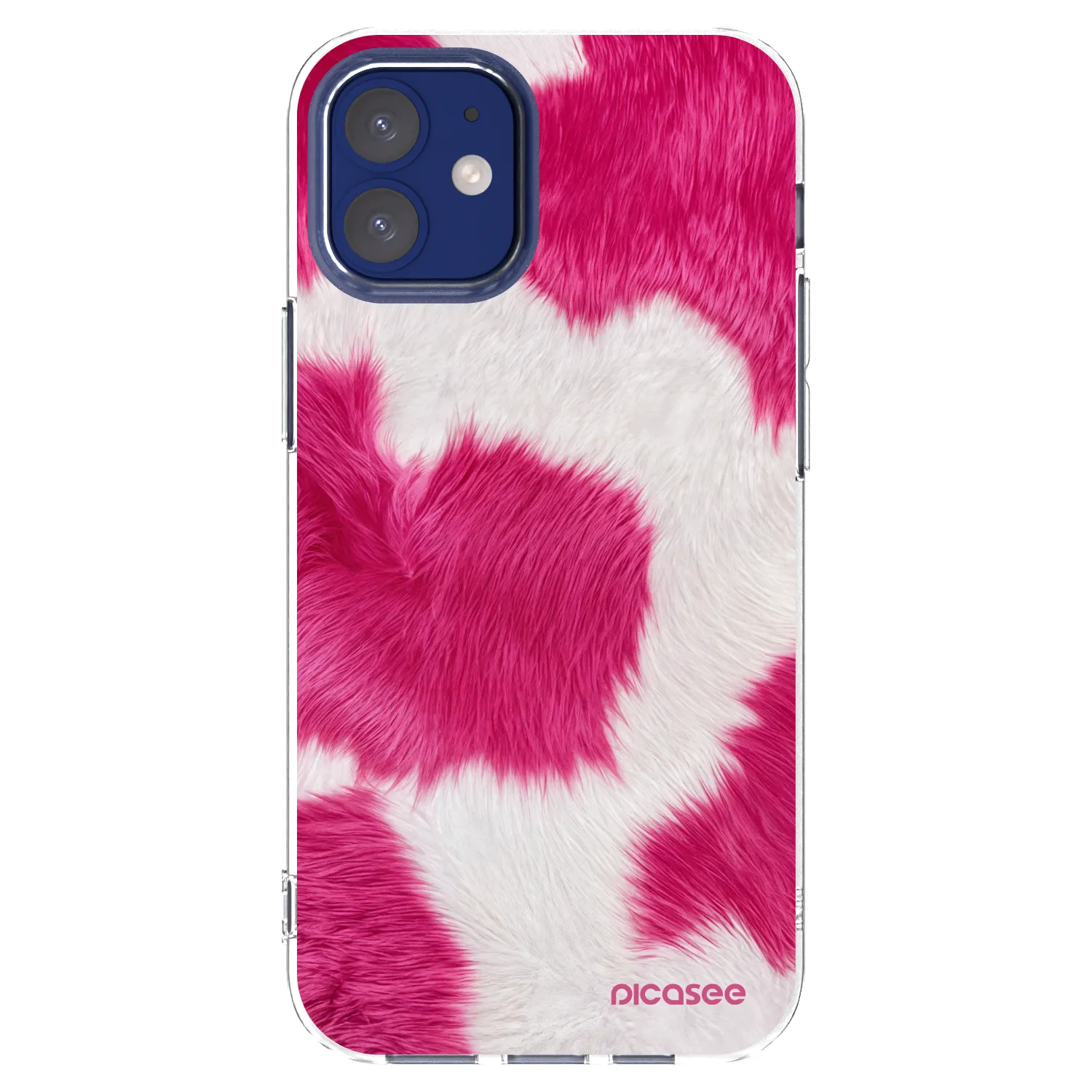 Picasee husă transparentă din silicon pentru Apple iPhone 12 mini - Pink Moo