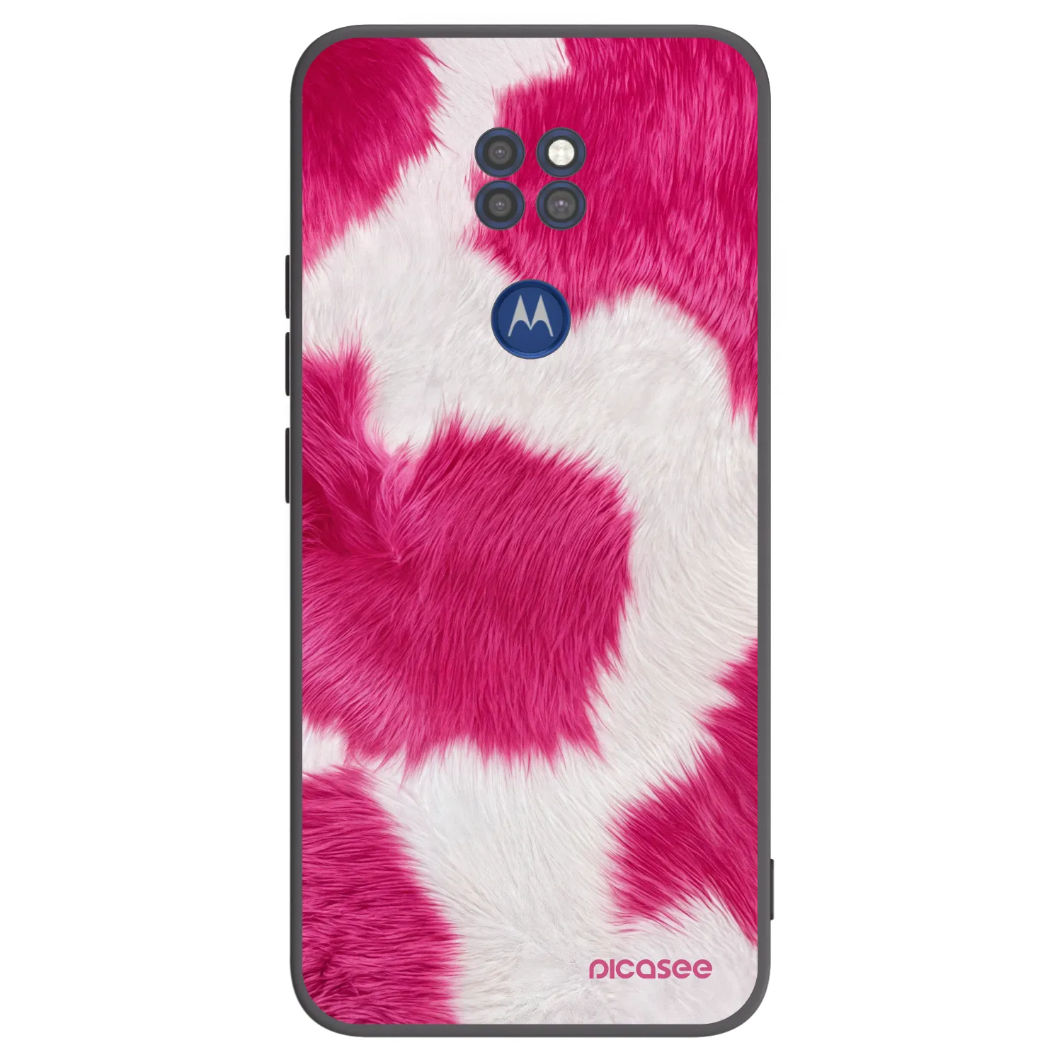 Picasee husă neagră din silicon pentru Motorola Moto G9 Play - Pink Moo