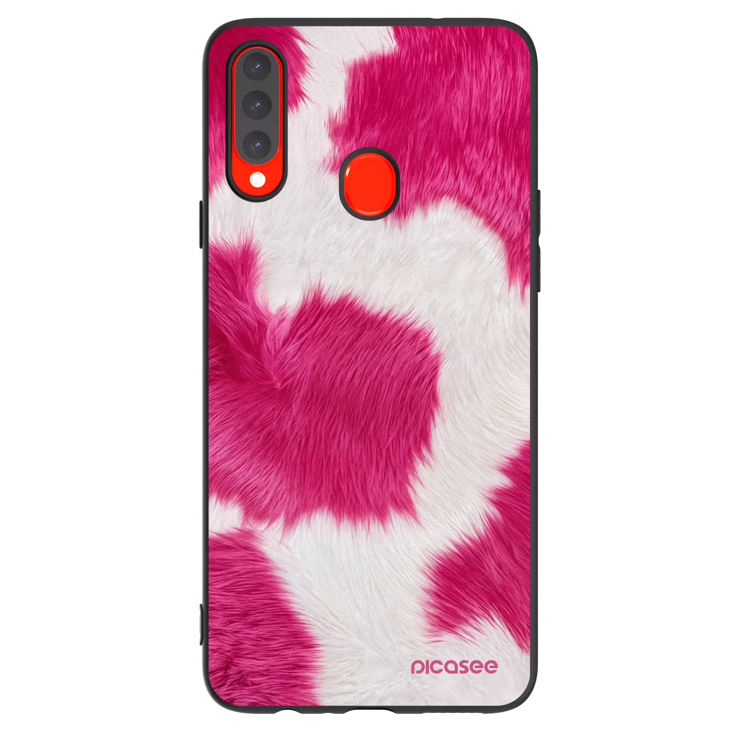 Picasee husă neagră din silicon pentru Samsung Galaxy A20s - Pink Moo