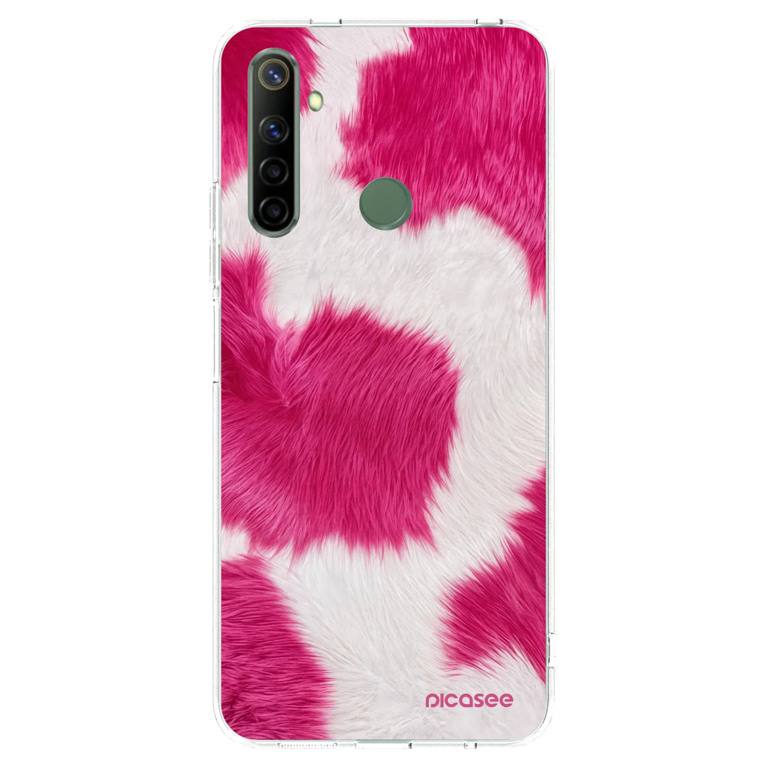 Picasee husă transparentă din silicon pentru Realme 6i - Pink Moo