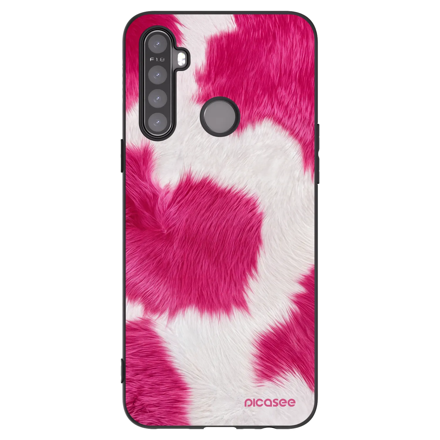 Picasee husă neagră din silicon pentru Realme 6i - Pink Moo