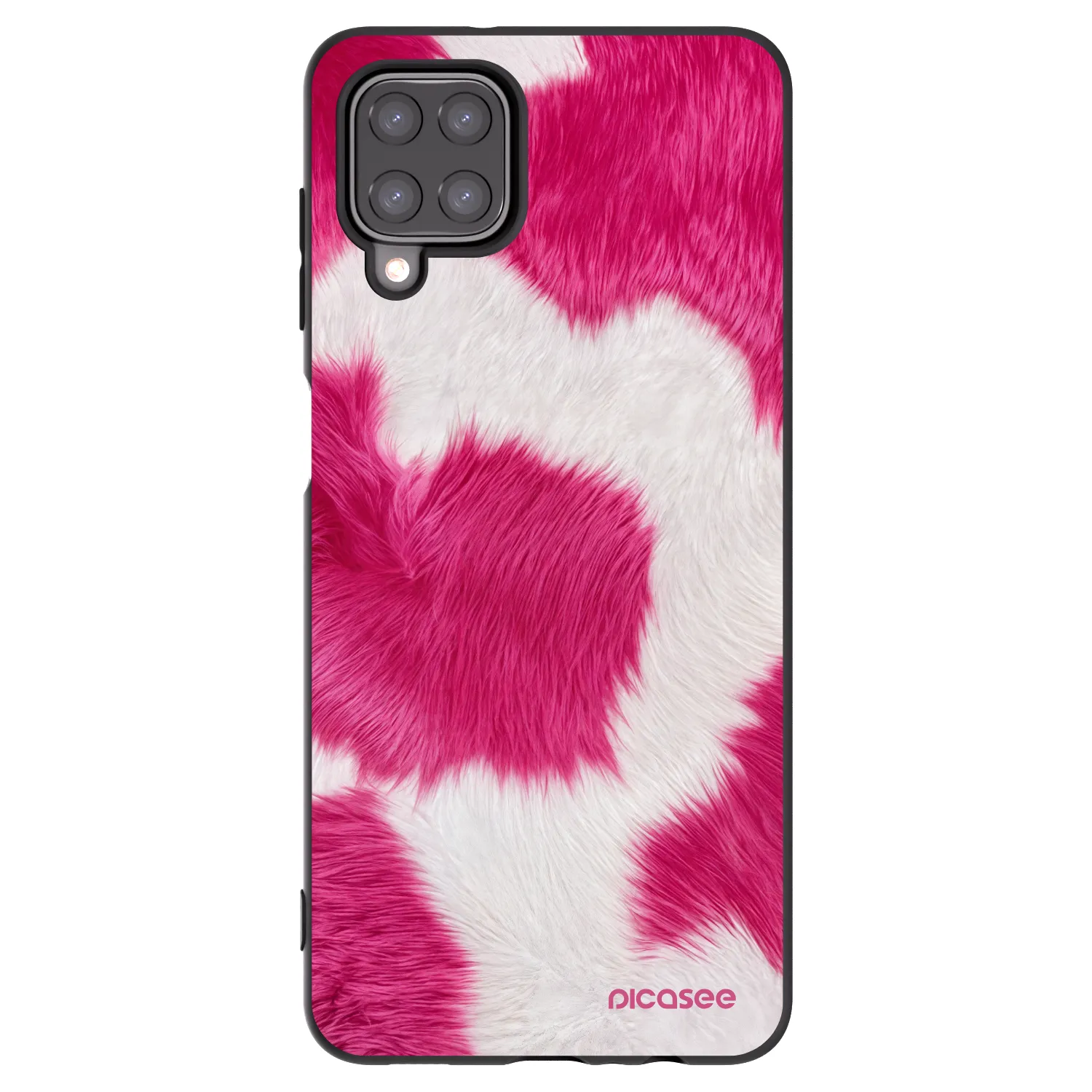 Picasee husă neagră din silicon pentru Samsung Galaxy A12 A125F - Pink Moo