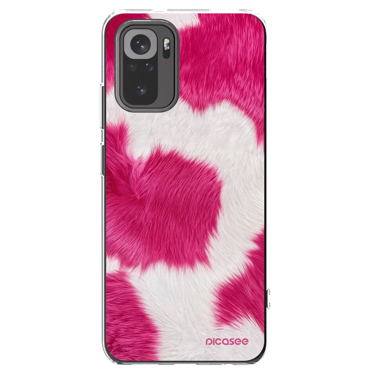Picasee husă transparentă din silicon pentru Xiaomi Redmi Note 10 - Pink Moo