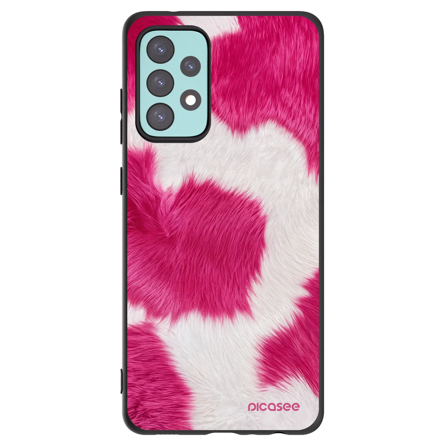 Picasee husă neagră din silicon pentru Samsung Galaxy A72 A725F - Pink Moo