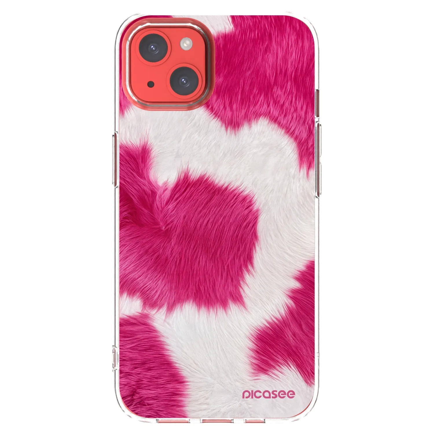 Picasee husă transparentă din silicon pentru Apple iPhone 13 - Pink Moo