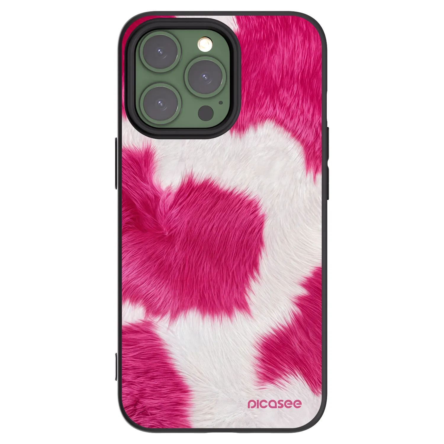Picasee husă neagră din silicon pentru Apple iPhone 13 Pro - Pink Moo