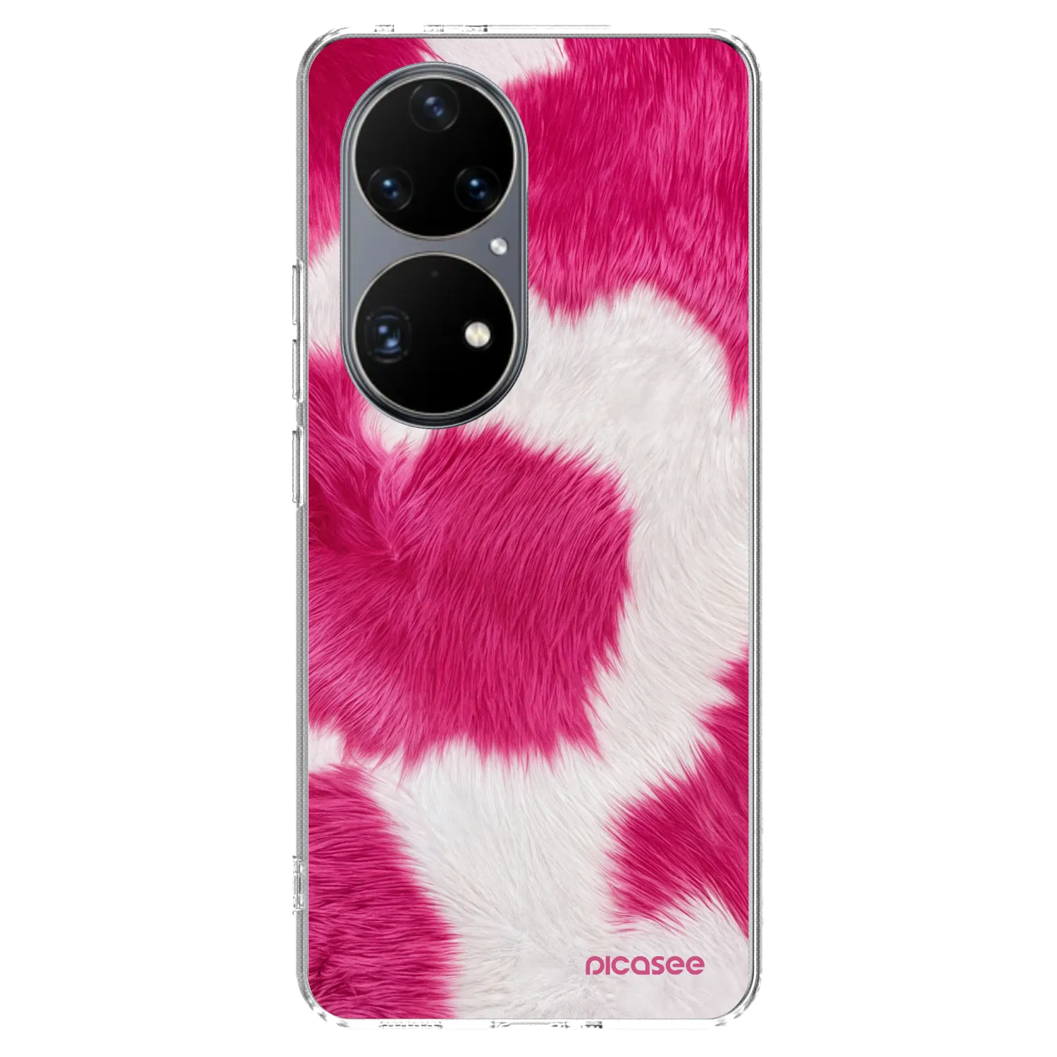 Picasee husă transparentă din silicon pentru Huawei P50 - Pink Moo