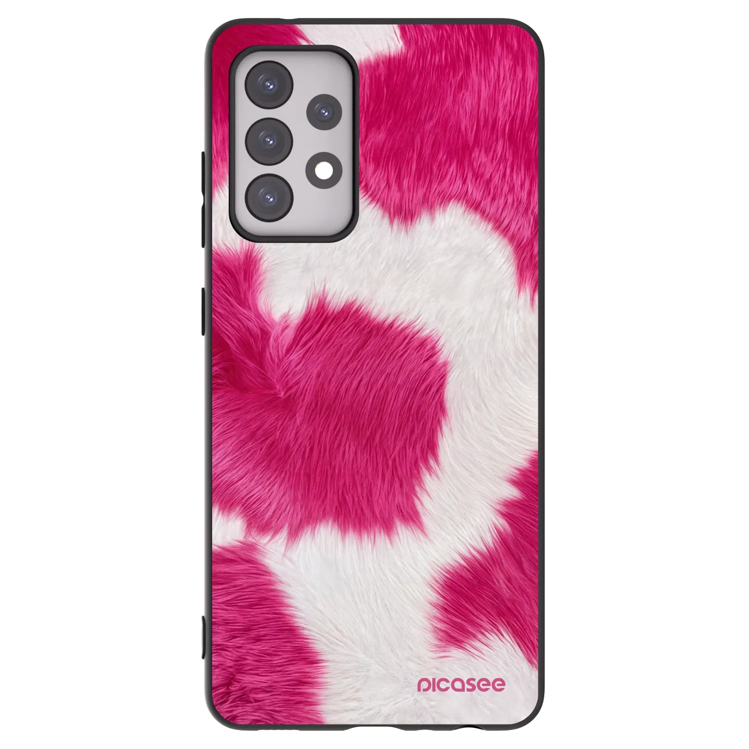 Picasee husă neagră din silicon pentru Samsung Galaxy A52s 5G A528B - Pink Moo