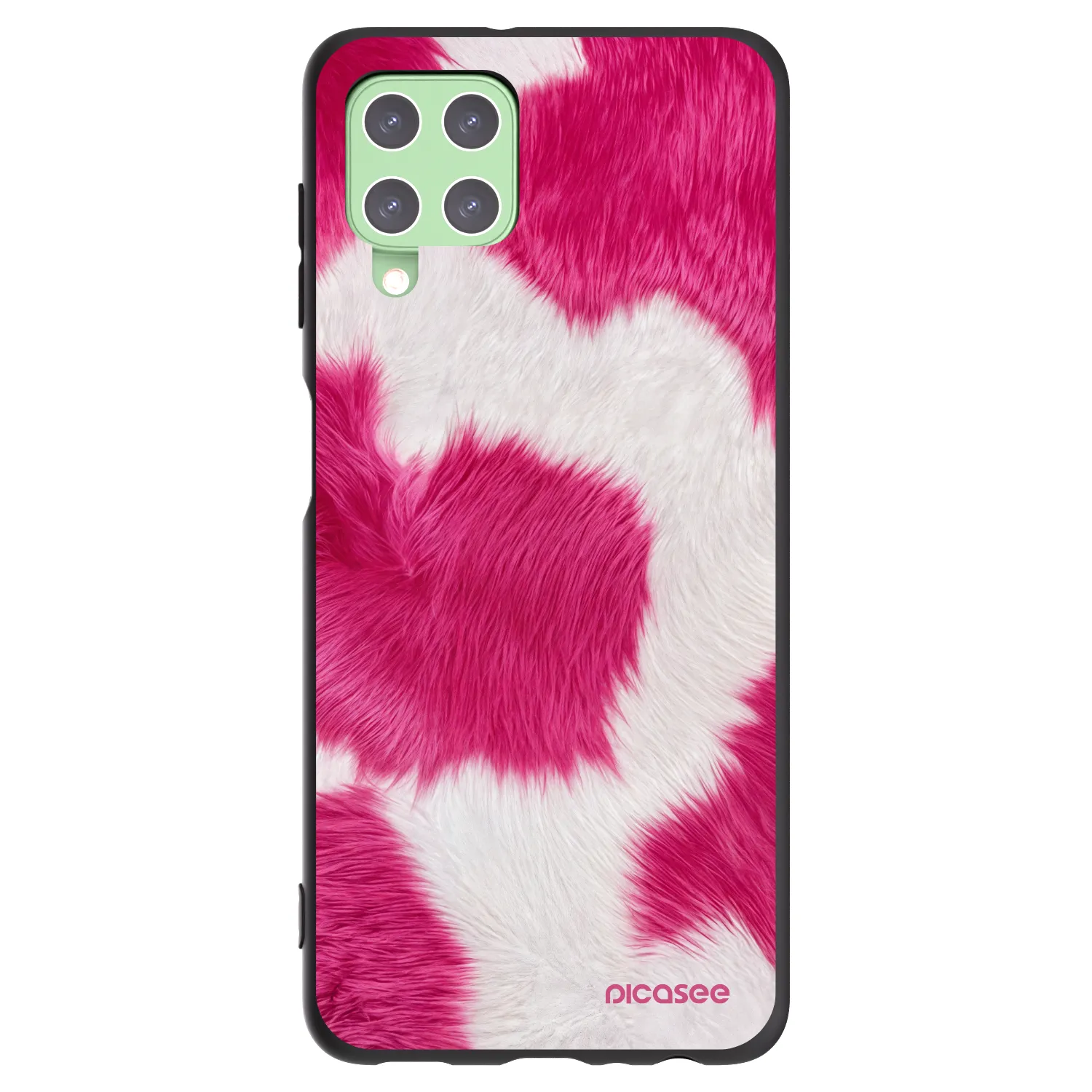 Picasee husă neagră din silicon pentru Samsung Galaxy A22 A225F 4G - Pink Moo