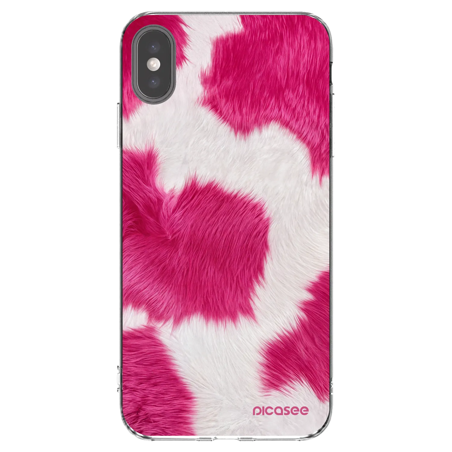 Picasee husă transparentă din silicon pentru Apple iPhone XS Max - Pink Moo