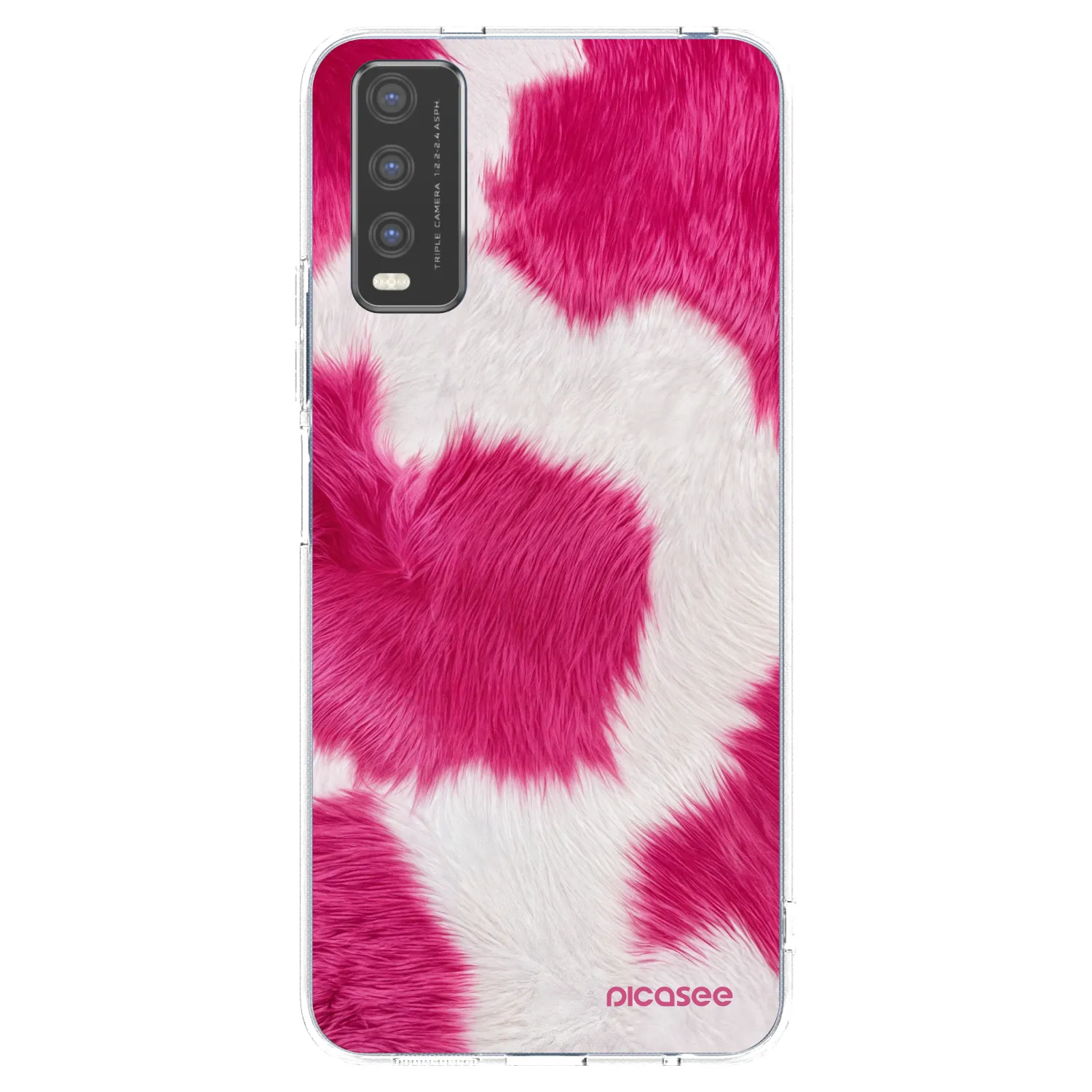 Picasee husă transparentă din silicon pentru Vivo Y20s - Pink Moo
