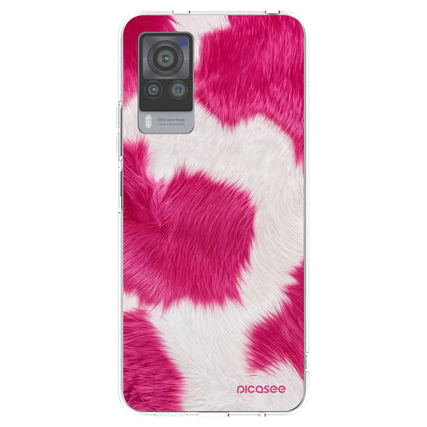 Picasee husă transparentă din silicon pentru Vivo X60 Pro 5G - Pink Moo