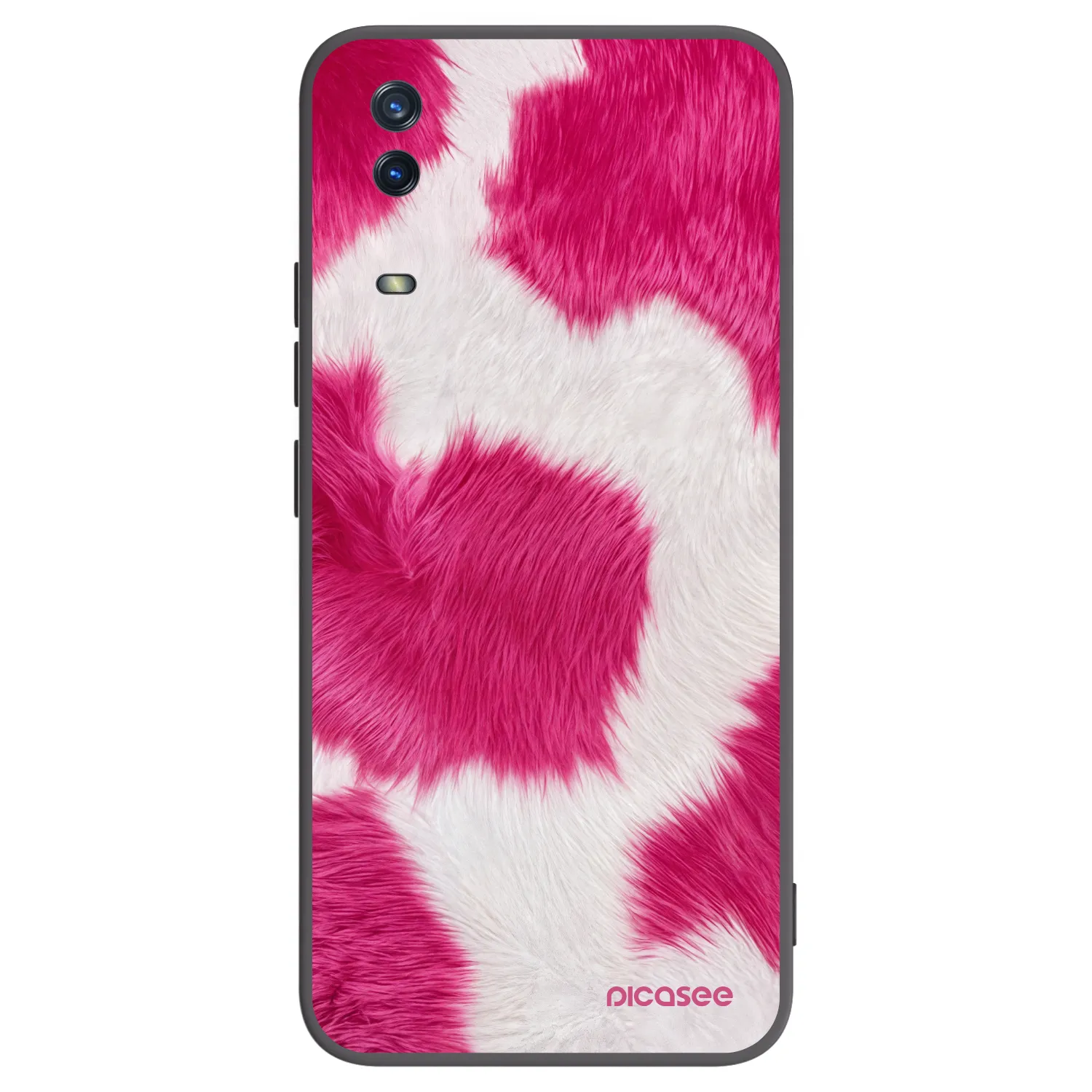Picasee husă neagră din silicon pentru Vivo Y11s - Pink Moo