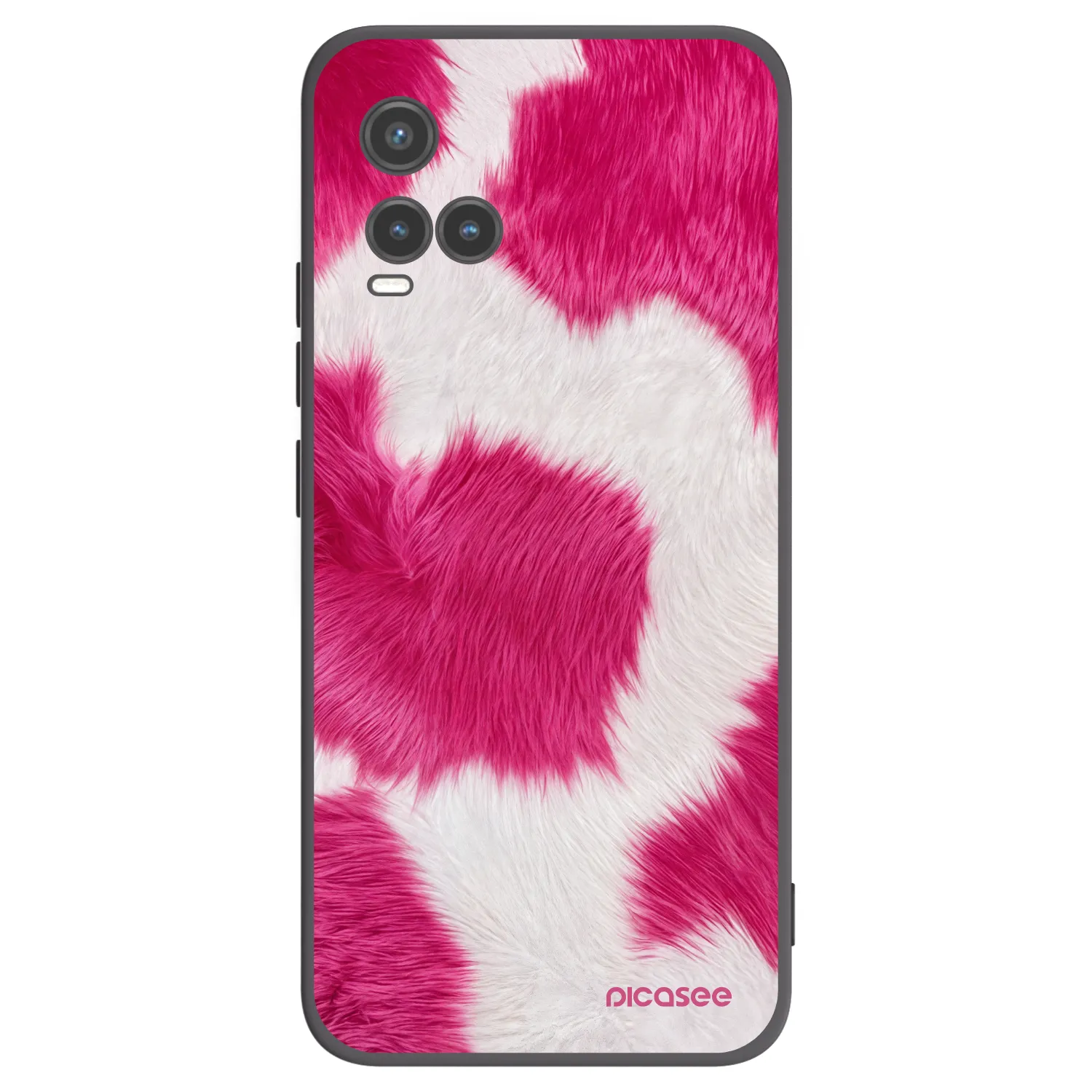 Picasee husă neagră din silicon pentru Vivo Y33s - Pink Moo