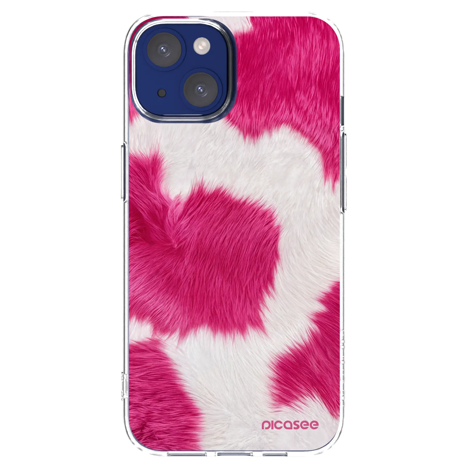 Picasee husă transparentă din silicon pentru Apple iPhone 14 - Pink Moo