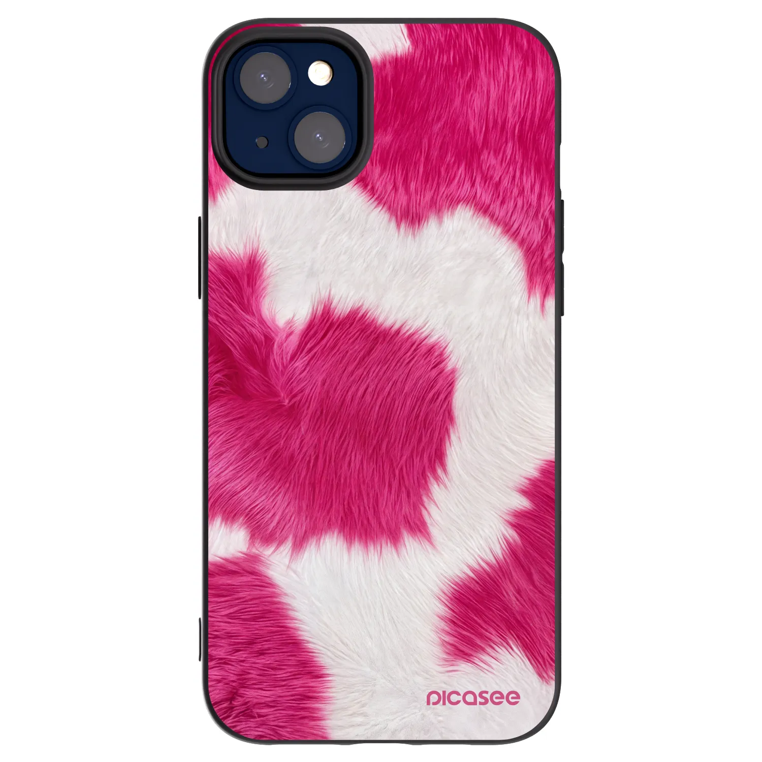 Picasee husă neagră din silicon pentru Apple iPhone 14 Plus - Pink Moo