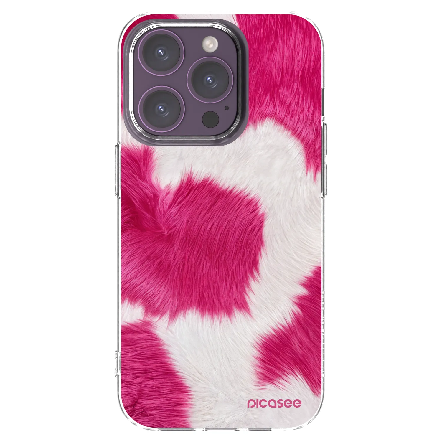 Picasee husă transparentă din silicon pentru Apple iPhone 14 Pro - Pink Moo